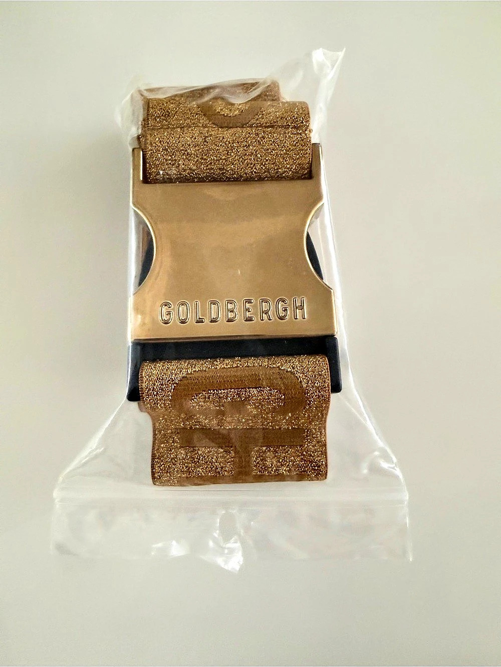 Goldbergh Gold Buckle Ski Belt Brown